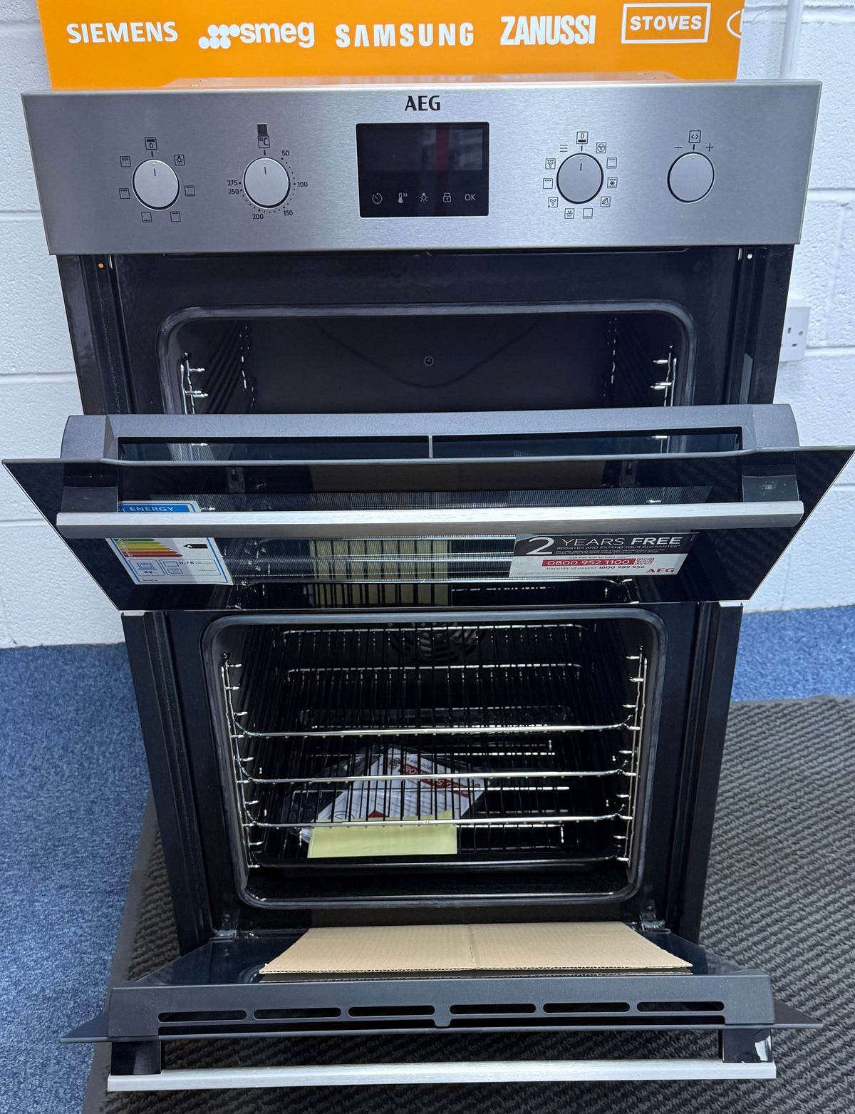 AEG 6000 Series DCB535060M (33) Double Built In Oven in Stainless Steel - A/A Rated - HW182533