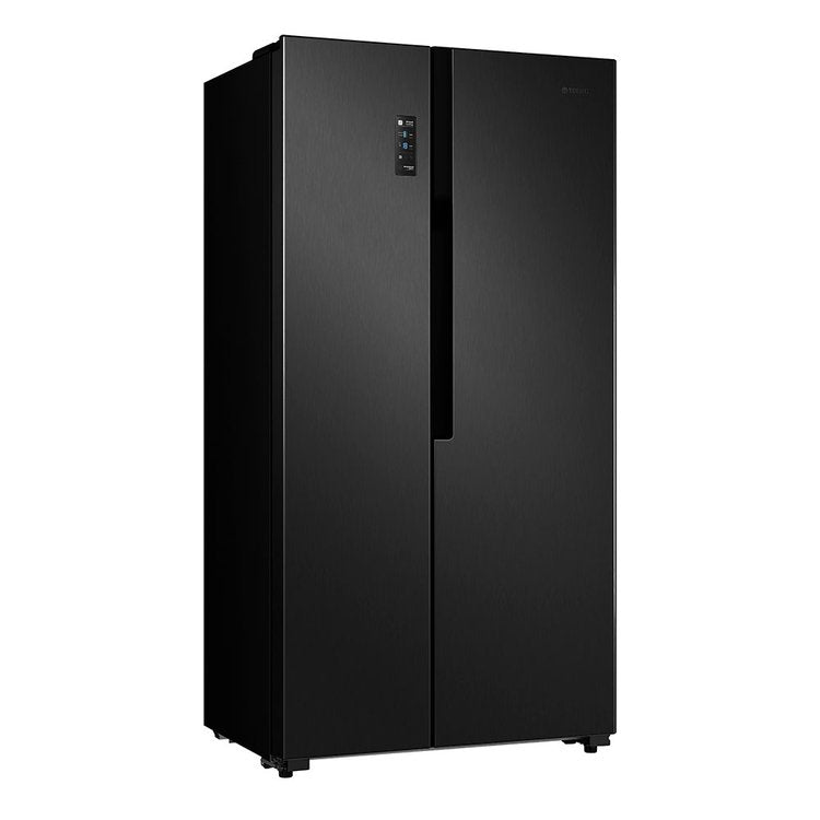 Teknix Side by Side American style Fridge Freezer in Black Steel THSBS1791PBIX