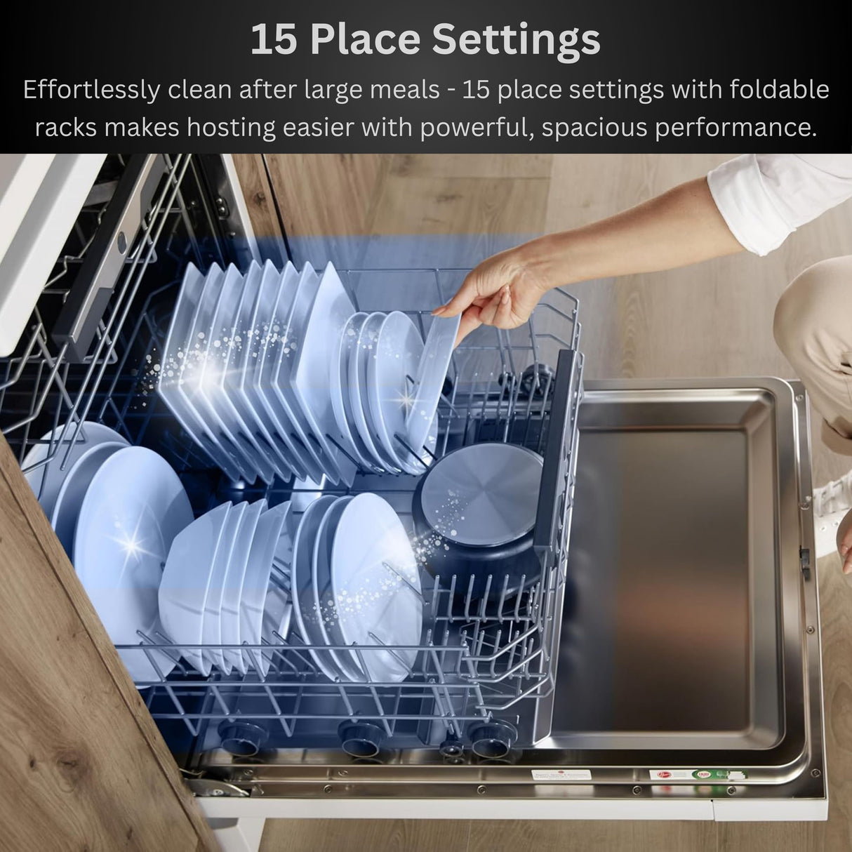 Teknix Series 3 TX3FD618 15 Place Settings Full Size Dishwasher In White- C Rated - POHW0097 **Packed with features normally only found in more expensive dishwashers and a 3 year Warranty**