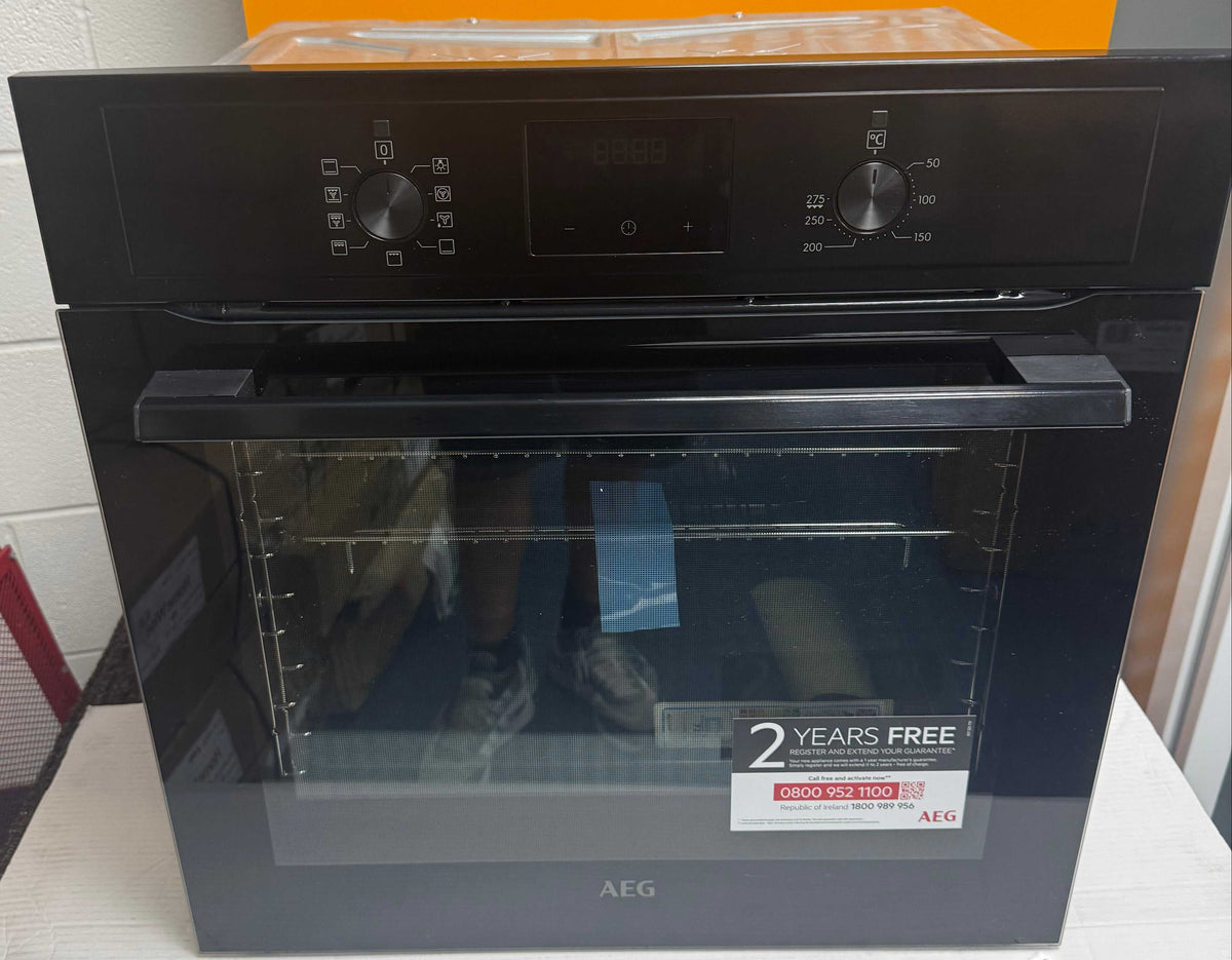 AEG BEX335011B (40) 3000 Series Surround Cook Built-in Electric Single Oven in Black - A Rated - (Ex Display) - HW182840