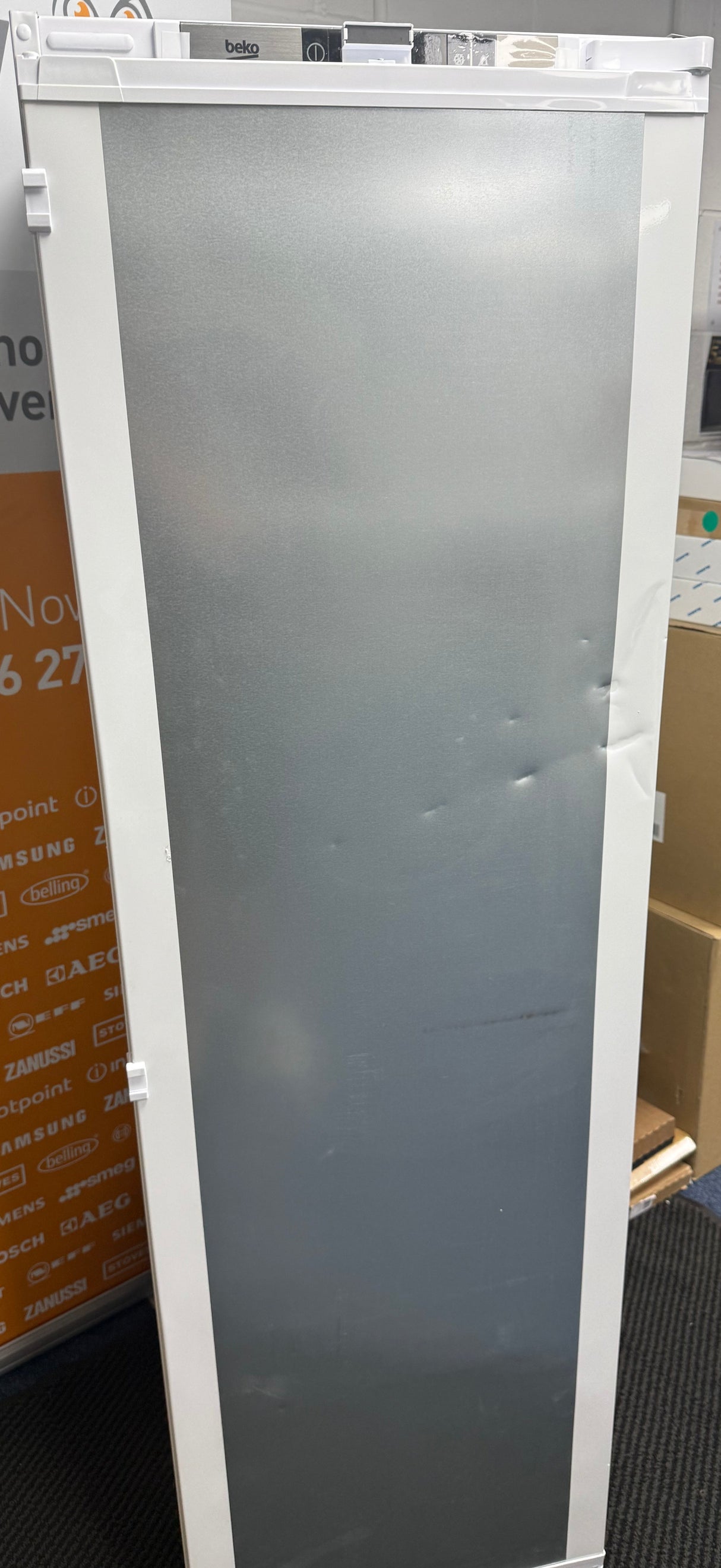 Beko BFFD4577 (49) 178cm Integrated Frost Free 220L Tall Upright Freezer with Sliding Hinge - E Rated - (Graded Dented) - HW182449