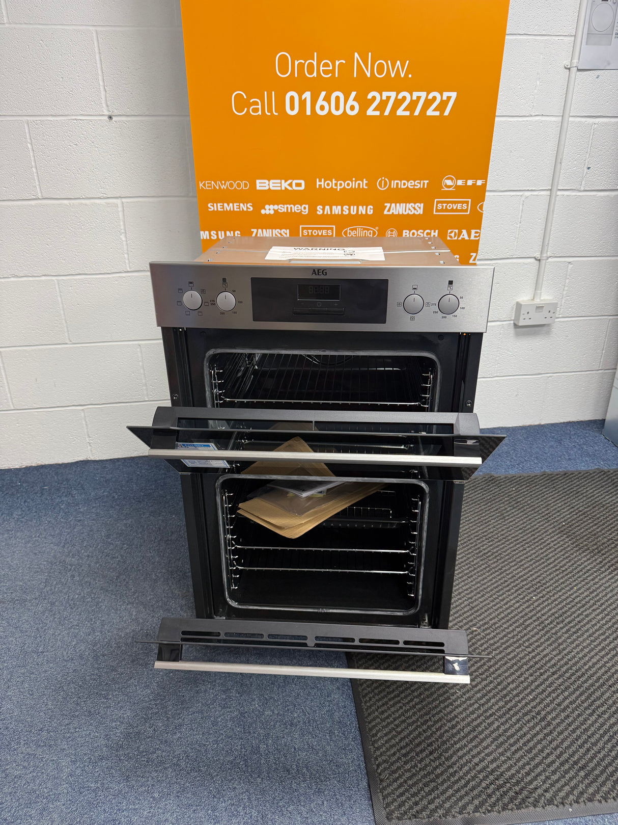 AEG 6000 DEB331010M (49) SurroundCook Clean Enamel Electric Double Built In Oven in Stainless Steel - A/A Rated - (Ex Display blemished ) - HW182549