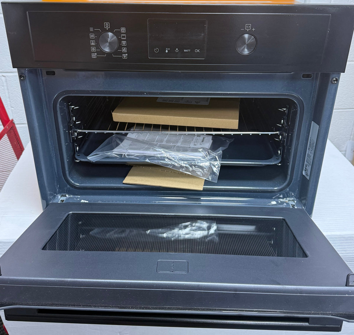AEG KMX365060B (37) Built-In Combination Microwave Oven in Black - (Blemished) - HW182537