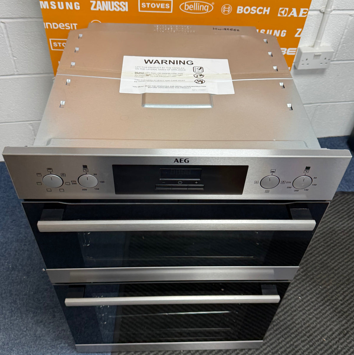 AEG 6000 DEB331010M (62) SurroundCook Clean Enamel Electric Double Built In Oven in Stainless Steel - A/A Rated - (Blemished ) - HW182662