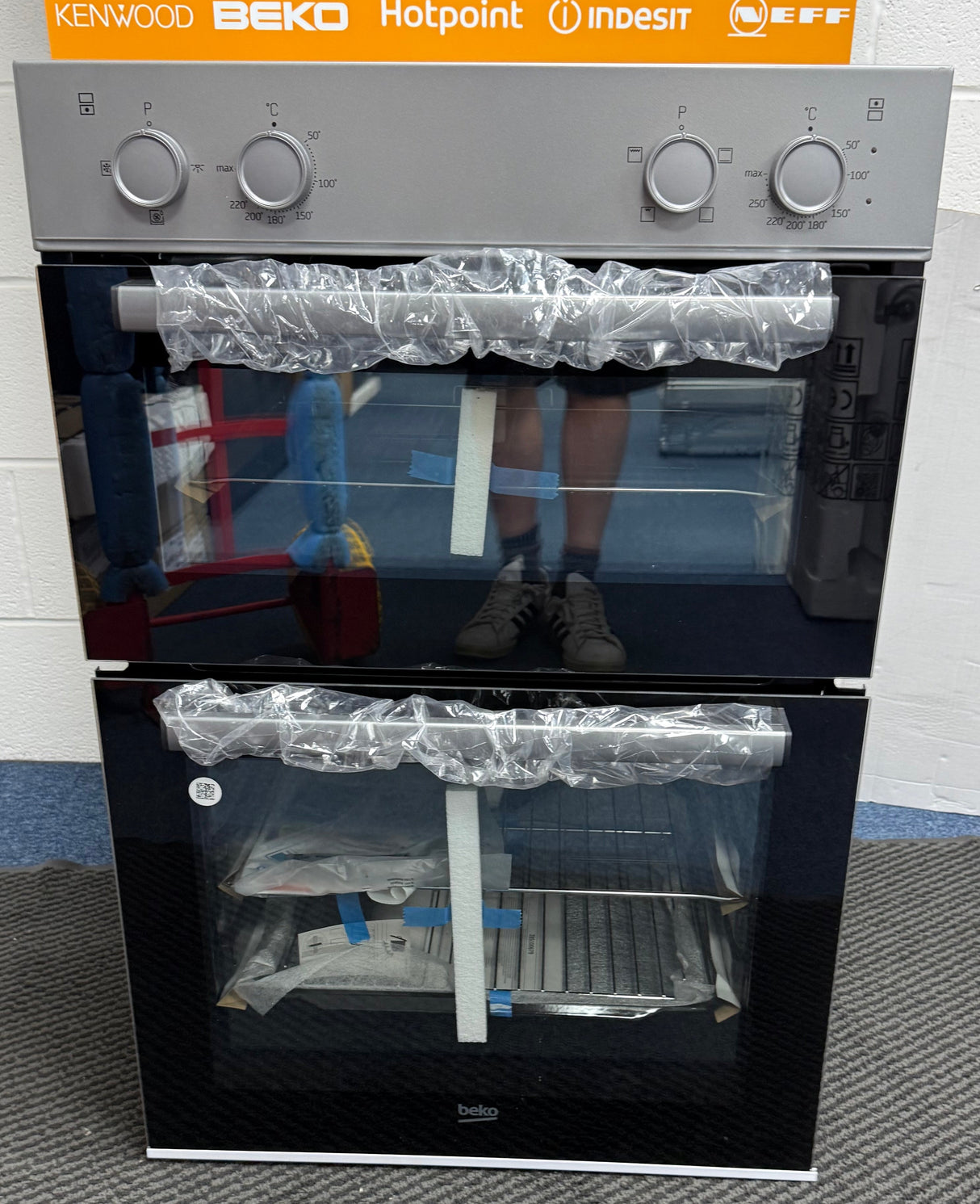 Beko RecycledNet® BBXDF21000S (97) Built In Double Oven in Silver - A/A Rated - (Ex Display) - HW182397