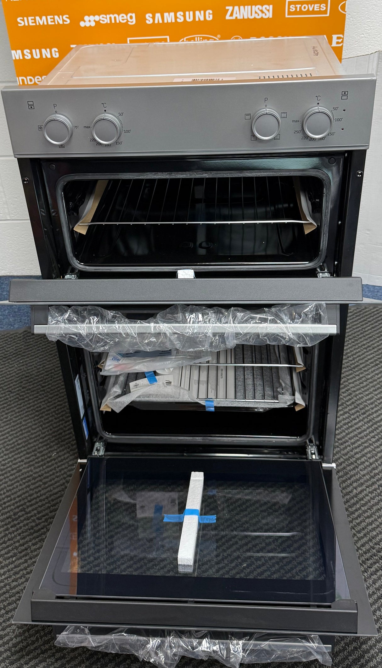 Beko RecycledNet® BBXDF21000S (97) Built In Double Oven in Silver - A/A Rated - (Ex Display) - HW182397