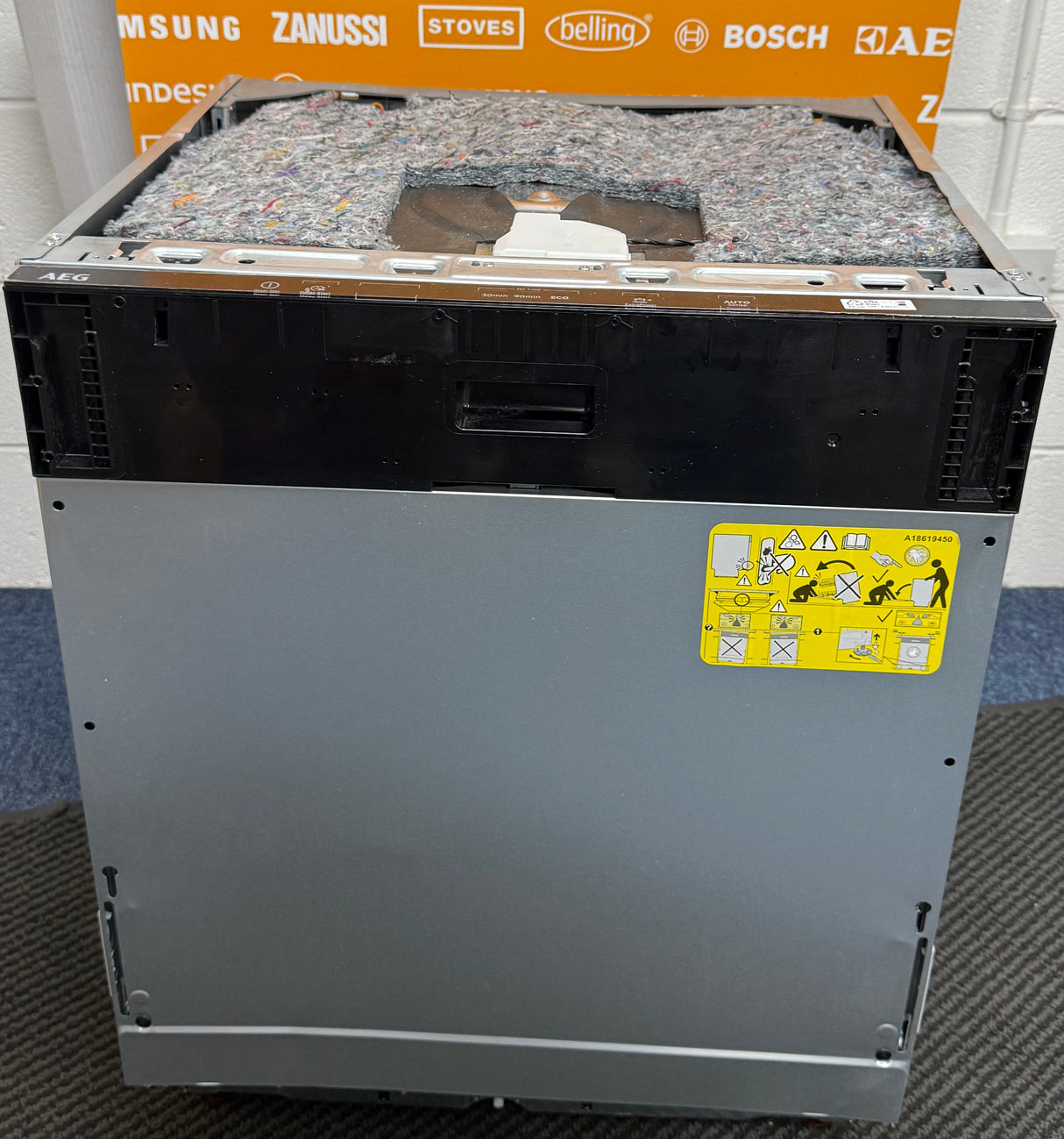 AEG FSB42607Z (83) Air Dry 3000 Fully Integrated Built In Dishwasher - Black Control Panel with Sliding Door Fixing Kit - (Ex Display) - HW182483