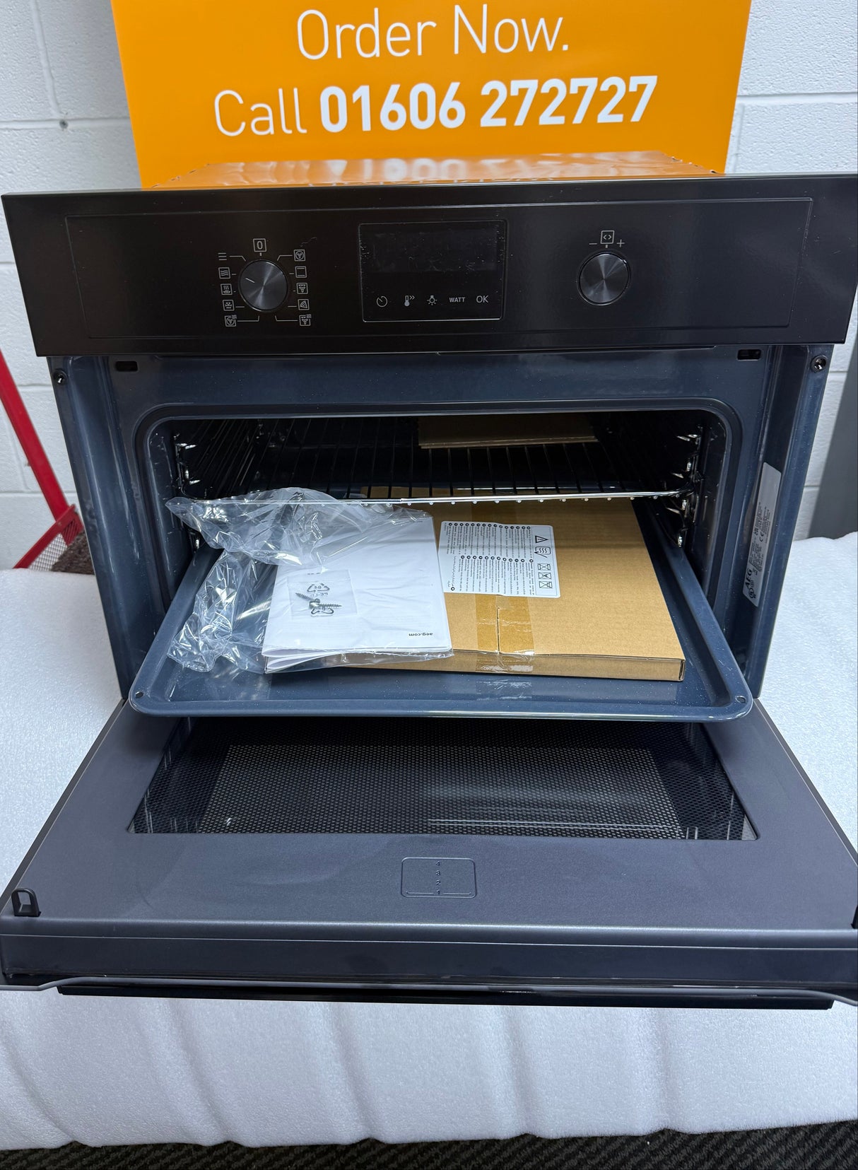 AEG KMX365060B (70) Built-In Combination Microwave Oven in Black - (Ex Display) - HW182470