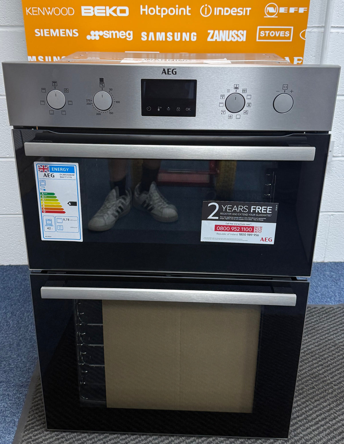 AEG 6000 Series DCB535060M (33) Double Built In Oven in Stainless Steel - A/A Rated - HW182533