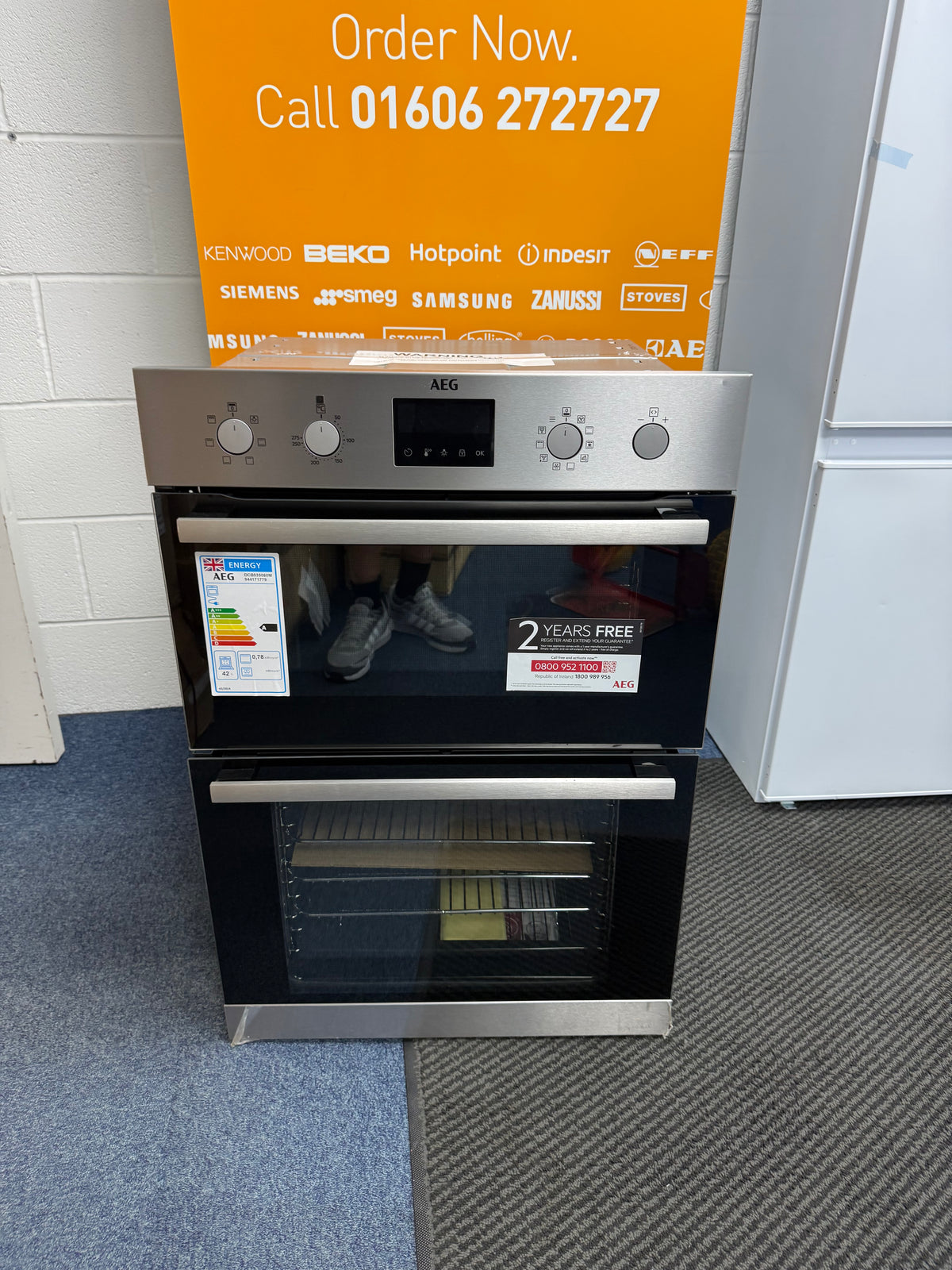 AEG 6000 Series DCB535060M (33) Double Built In Oven in Stainless Steel EX DISPLAY - A/A Rated - HW182533
