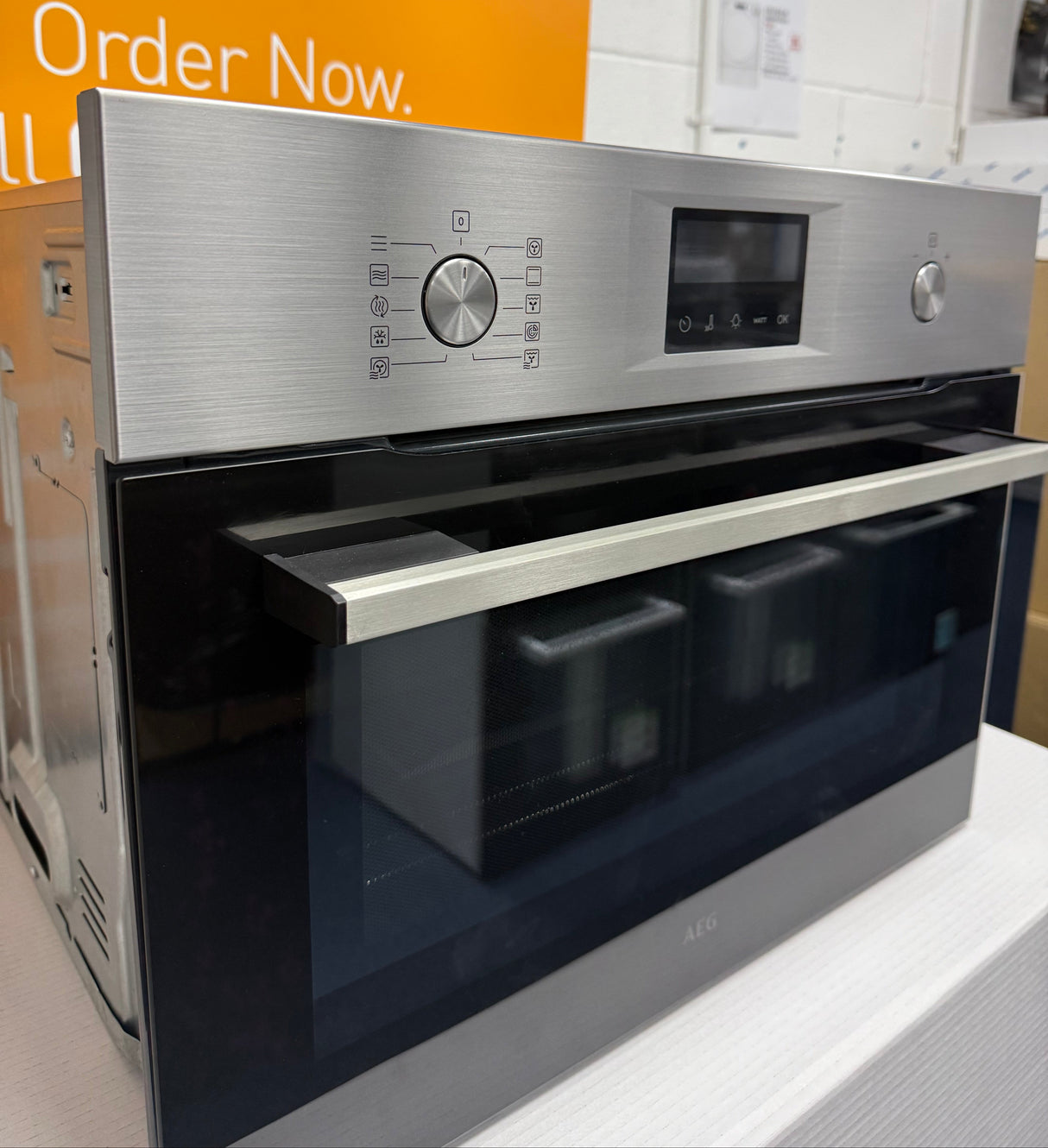 AEG OK6NK40M (78) 6000 Built-in CombiQuick® Microwave with Oven in Stainless Steel - (Ex Display) - HW182478
