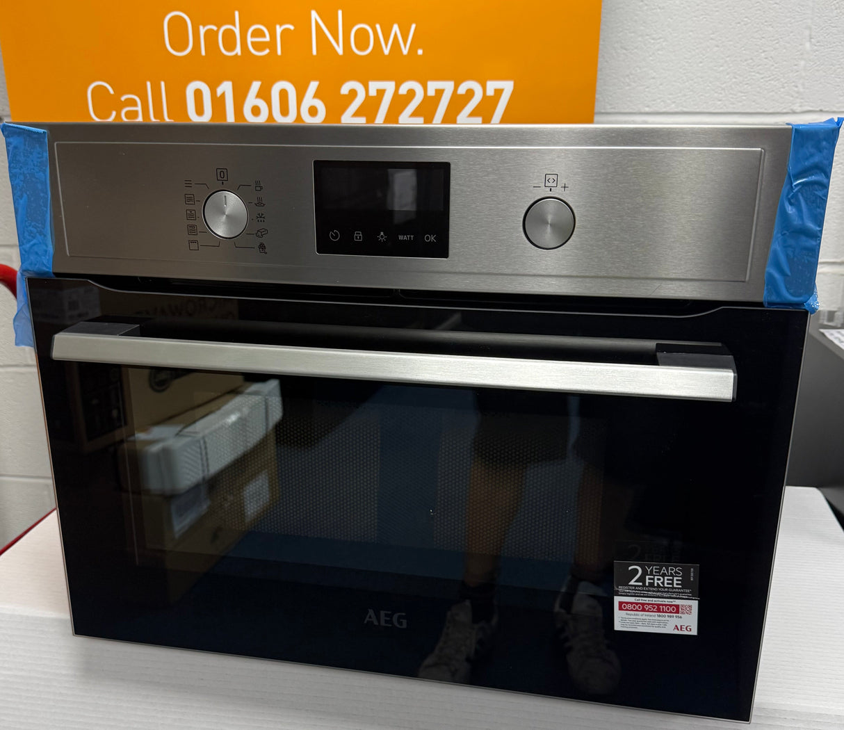 AEG 3000 KMX525060M (46) Built-In Microwave with Grill in Stainless Steel - (Ex Display) - HW182446