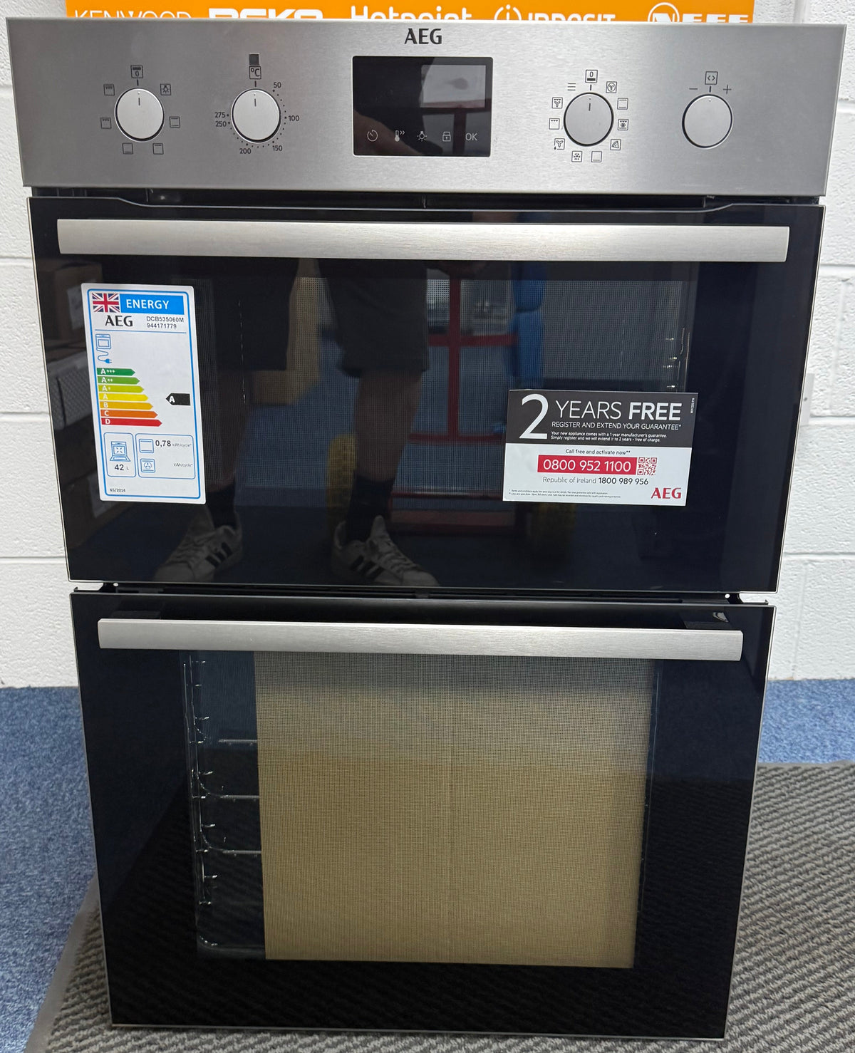 AEG 6000 Series DCB535060M (33) Double Built In Oven in Stainless Steel - A/A Rated - HW182533