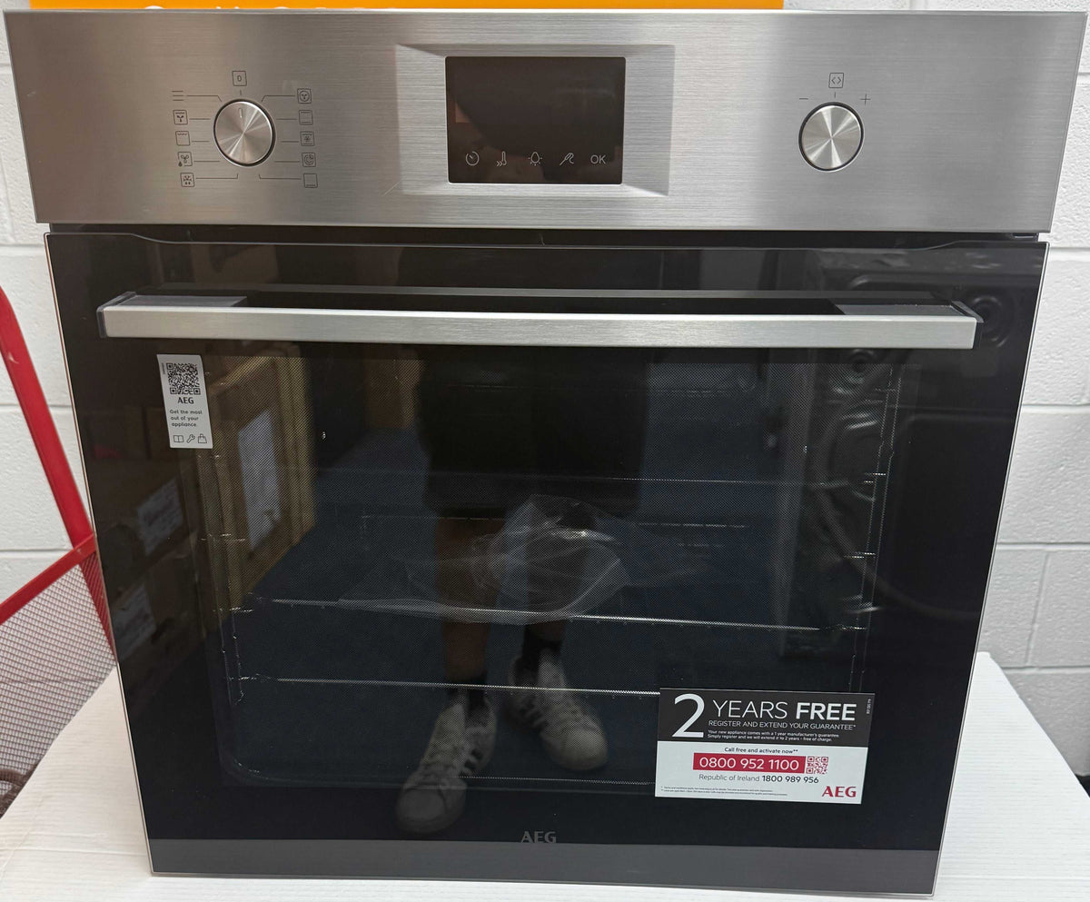 AEG Series 6000 OS6AB50AM (18) Sense Cook Aqua Clean Built-in Single Oven in Stainless Steel - A+ Rated - (Ex Display) - HW182718