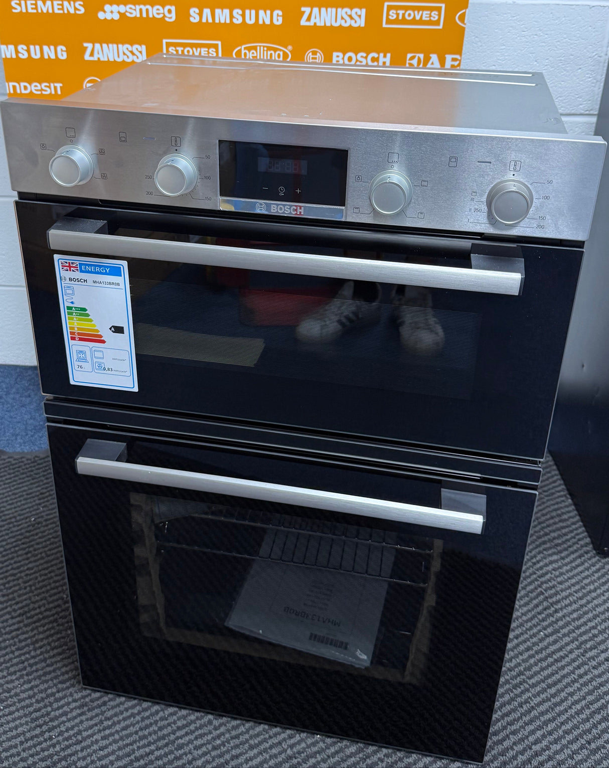 Bosch Series 2 MHA133BR0B (19) Built In Electric Double Oven in Stainless Steel - A Rated - (Ex Display) - HW182557