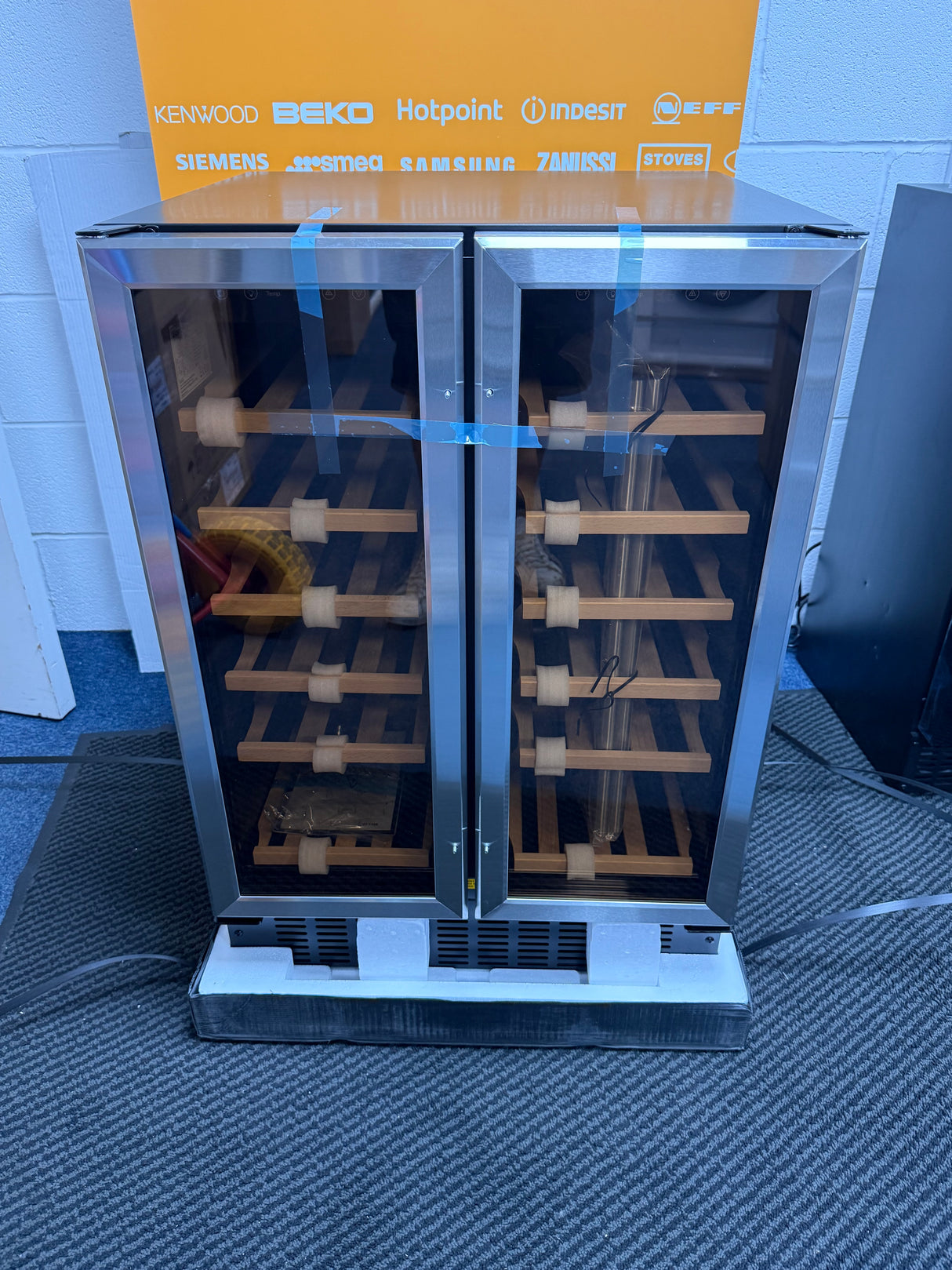 Viceroy WRWC60DDSSED Double Door 60cm Wine Cooler Fridge stainless steel - (NEW ) - HW182476