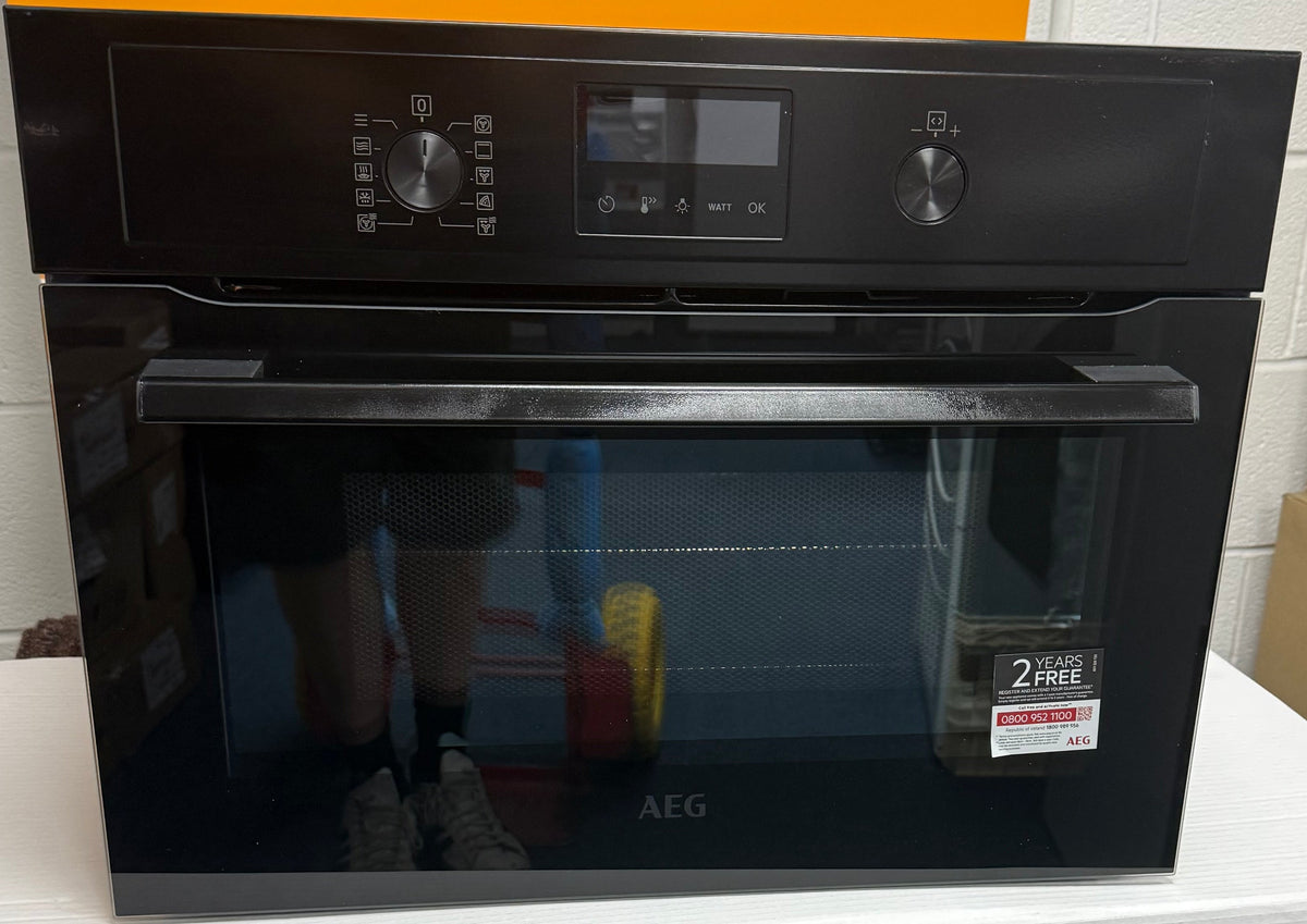 AEG KMX365060B (37) Built-In Combination Microwave Oven in Black - (Blemished) - HW182537