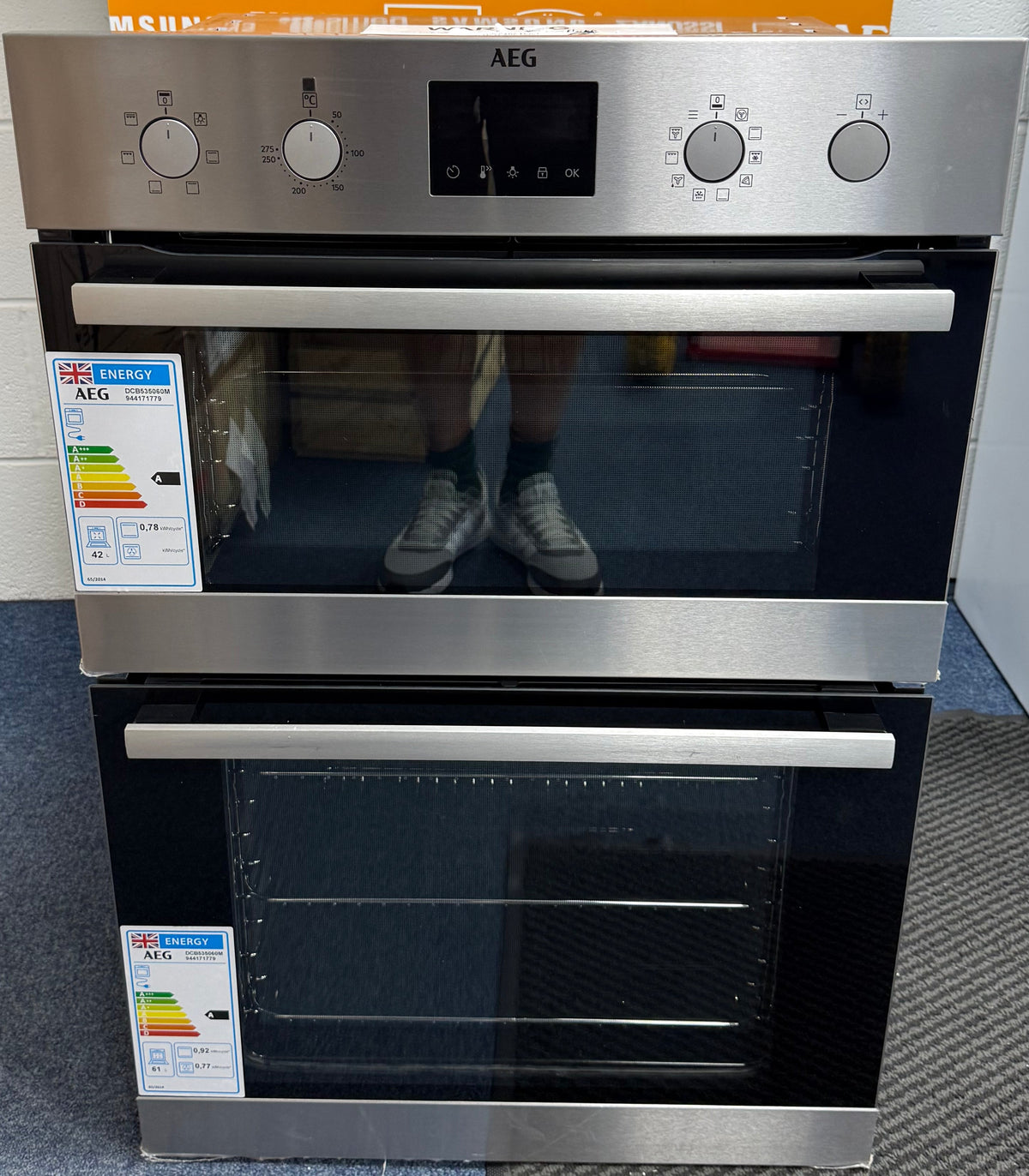 AEG 6000 Series DCB535060M (29) Double Built In Oven in Stainless Steel - A/A Rated - (Ex Display) - HW182729