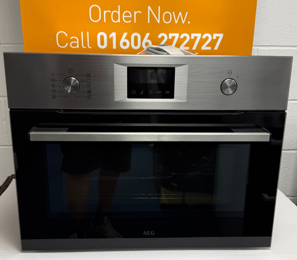 AEG OK6NK40M (78) 6000 Built-in CombiQuick® Microwave with Oven in Stainless Steel - (Ex Display) - HW182478