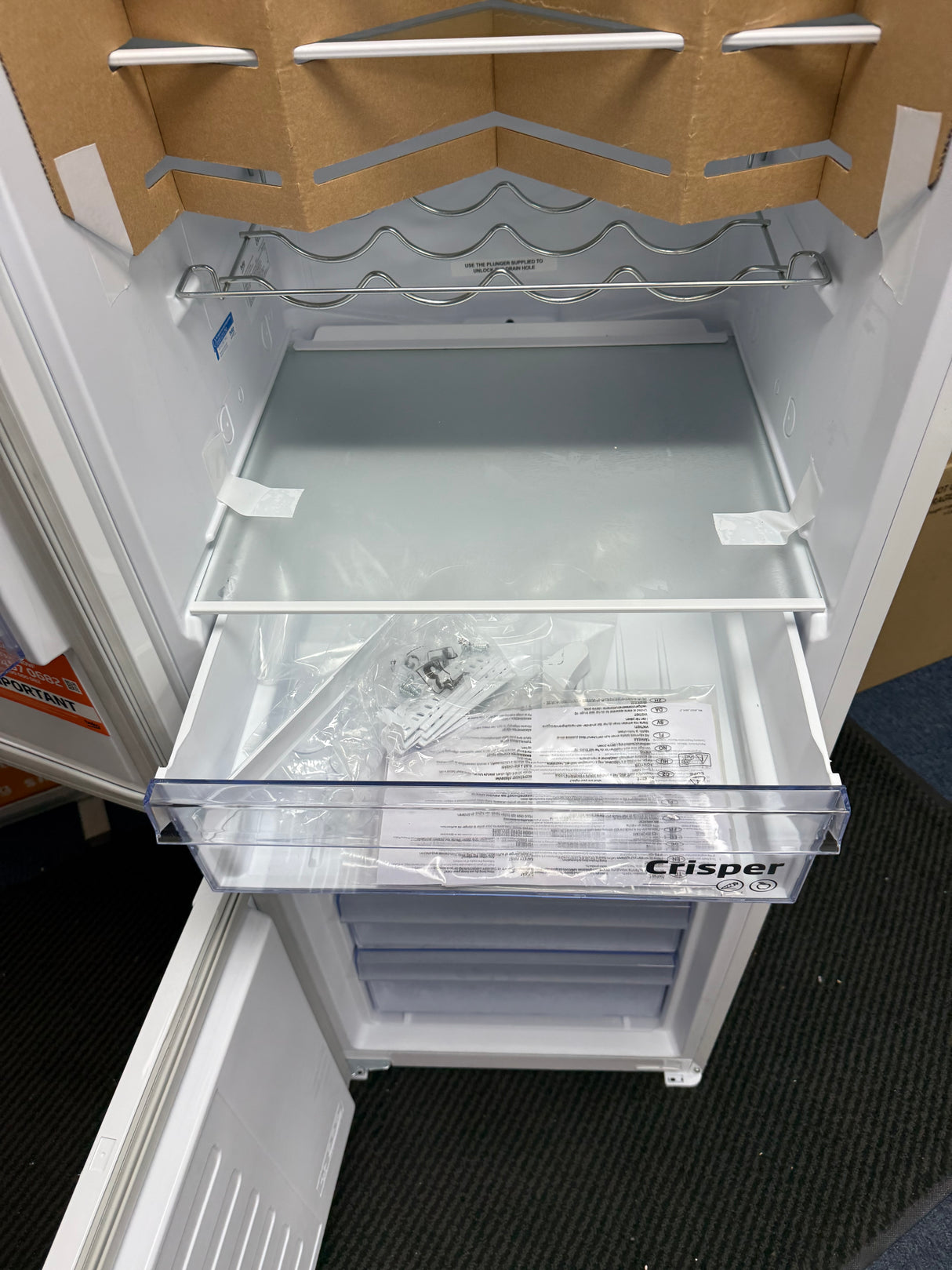 Beko BCFD473 (22) 70/30 Frost Free Integrated Fridge Freezer with Sliding Hinge - E Rated - (Ex Display) - HW182322