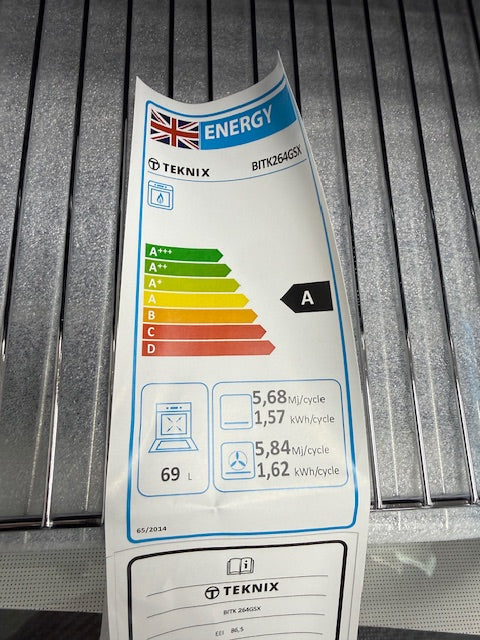 Teknix BITK264GSX 69 Litre Gas Oven with Digital Clock in Stainless Steel - LPG Convertible - POHW0141