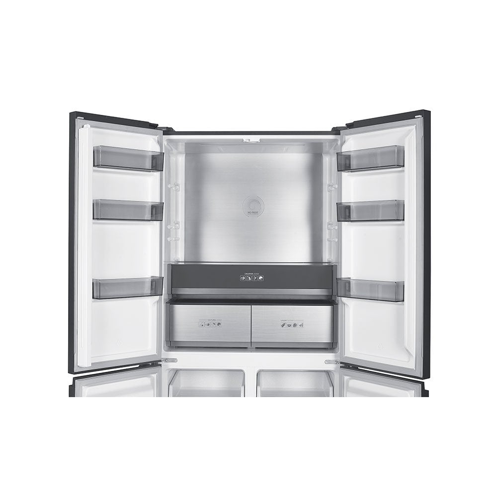 Teknix TMD19091SIBI 505 Litres Multi Door American Fridge Freezer in Dark Inox - E Rated Stock photo top refrigeration cavity
