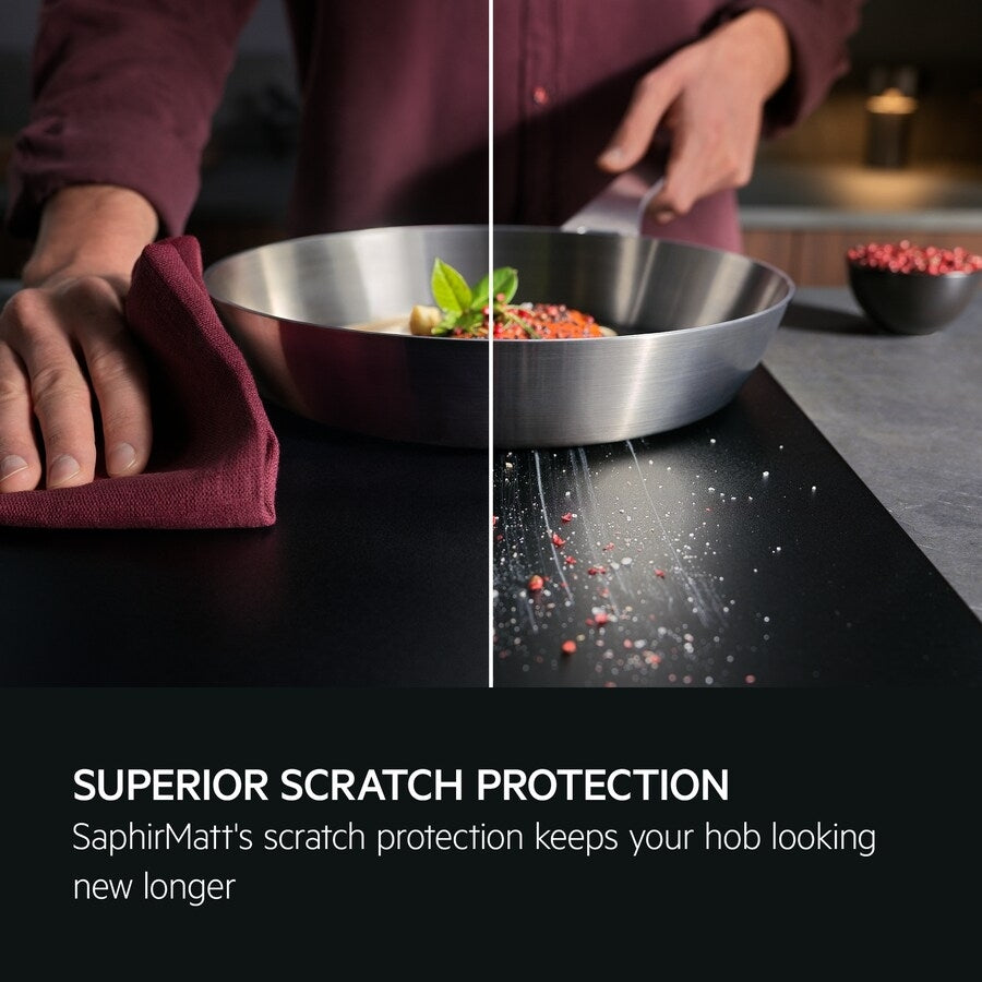 AEG SaphirMatt® TCH74B01FZ (61) 71cm 4 Zone Induction Hob with Venting Extraction in Matt Black - A+ Rated - (Tatty Box) - HW182361 - MANAGERS SPECIAL PRICE £1'119.20