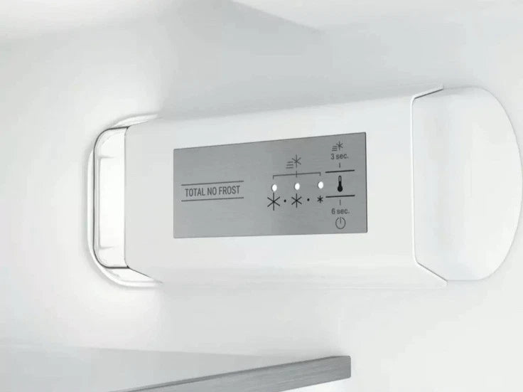 Hotpoint HTC18 T112 UK 70/30 No Frost Integrated Fridge Freezer with Sliding Hinge - E Rated from HomeWise Appliances. Stock photo of close up digital controls