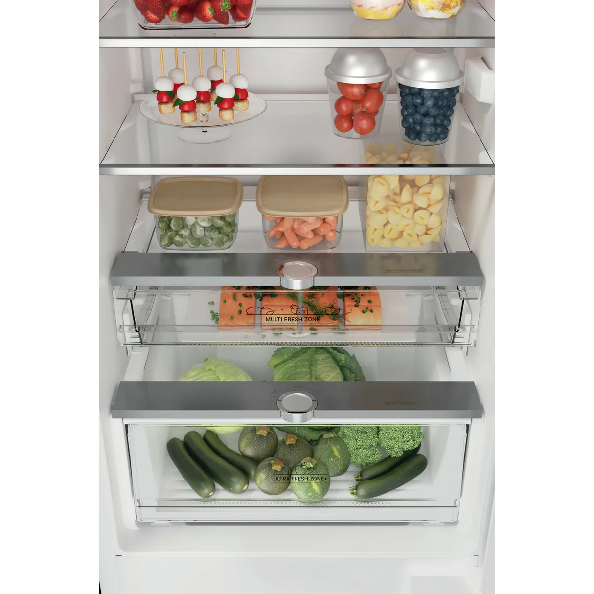 Hotpoint HTC20 T322 UK (77) 194cm Extra Tall 280L 70/30 Integrated No Frost Fridge Freezer - Sliding Door Hinge - E Rated - (Ex Display) - HW181977
