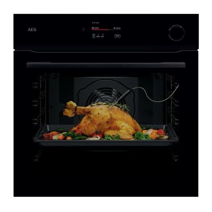 AEG NBR7P731SB (43) 7000 MealAssist Built in Single Oven with SteamCrisp and Pyrolytic Self Cleaning - A++ Rated - (Ex Display) - HW182643