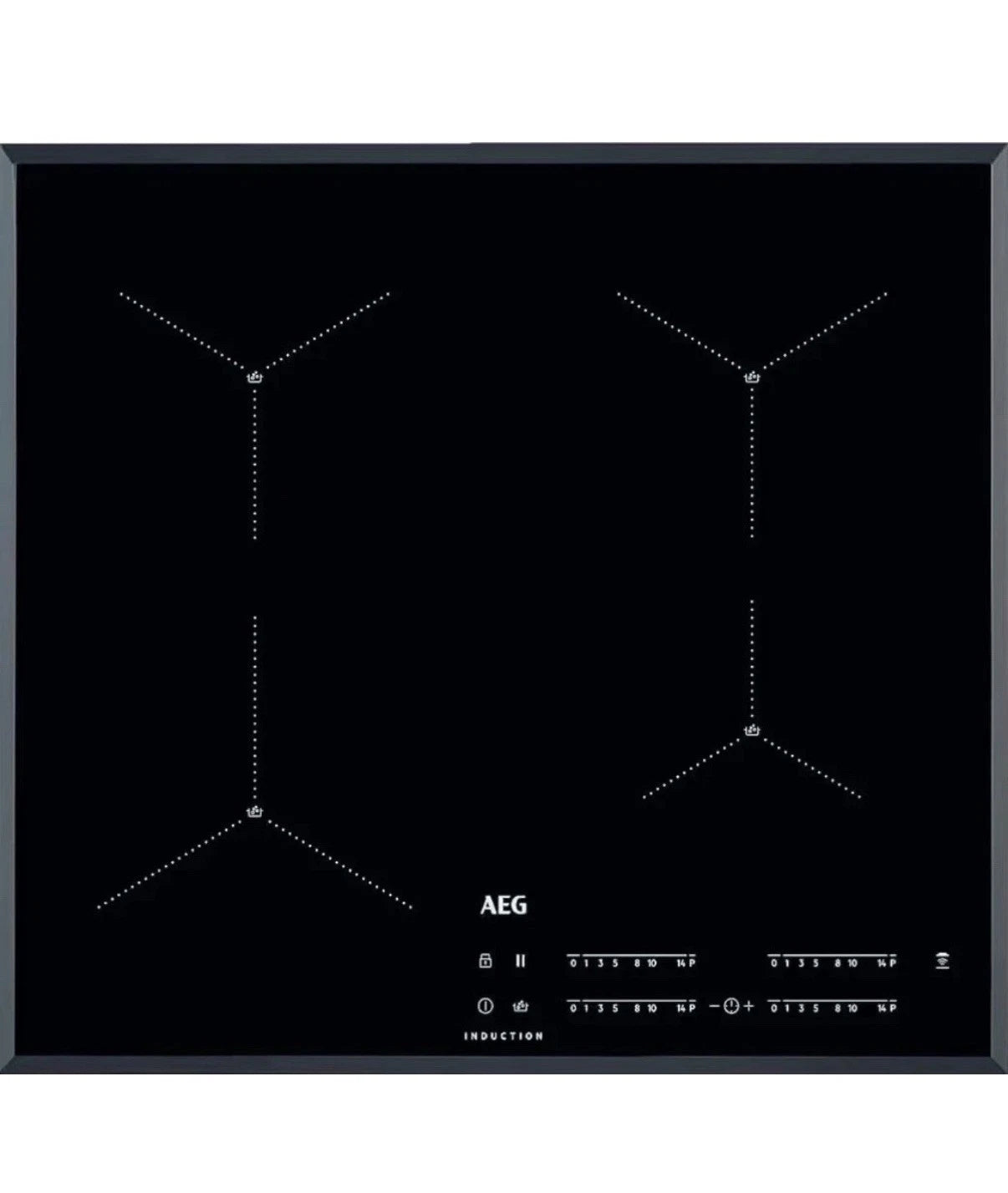 AEG 7000 Series IAX64411CB 59cm 4-Zone SenseBoil® Induction Hob in Black - Hob2Hood - (Tatty Box) - HW181823