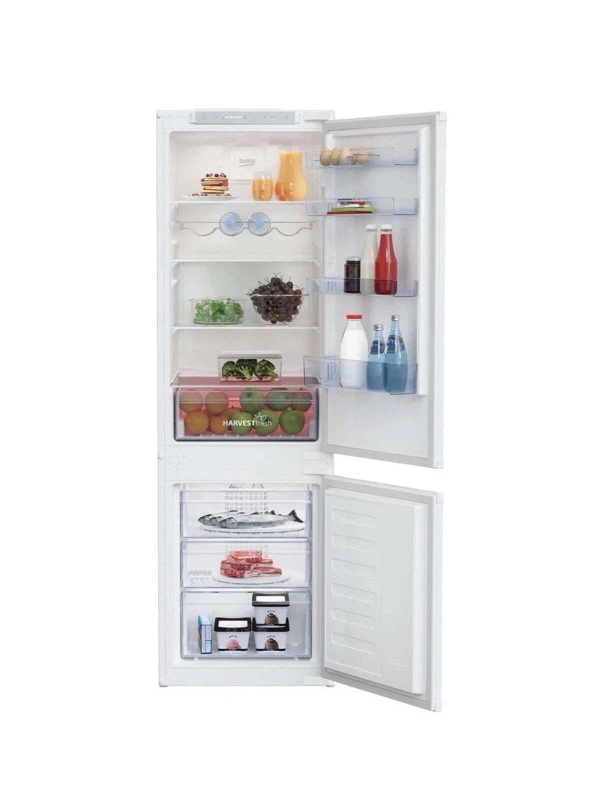 Beko BCFD4V73 (20) 70/30 Frost Free HarvestFresh™ Integrated Fridge Freezer with Sliding Hinge - E Rated - (Graded Dented) - HW182620