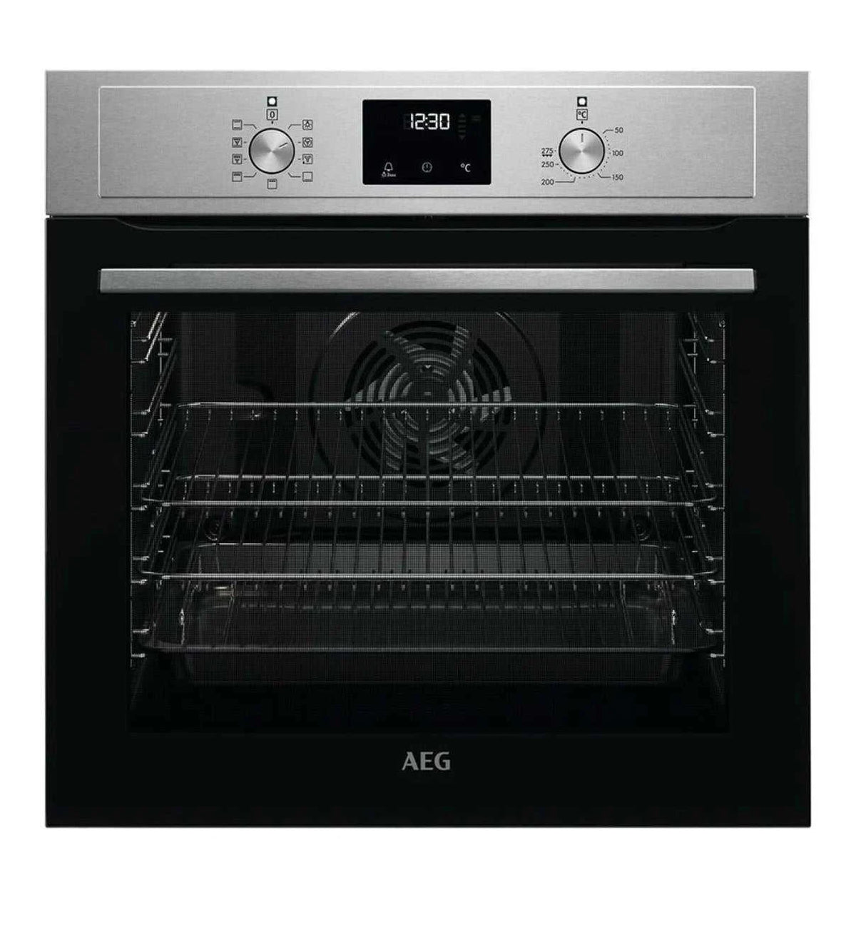 AEG BEX335011M (79) SurroundCook Built-in Electric Single Oven with Aqua Clean in Stainless Steel - A Rated - (Ex Display) - HW182779