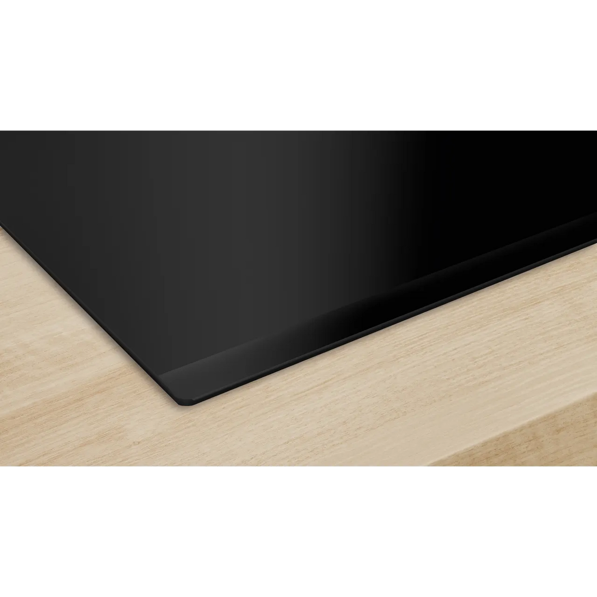 Bosch Series 6 PIV831HB1E 80cm 5-Zone Induction Hob in Black - Wi-Fi Enabled sleek modern bevelled front edge.