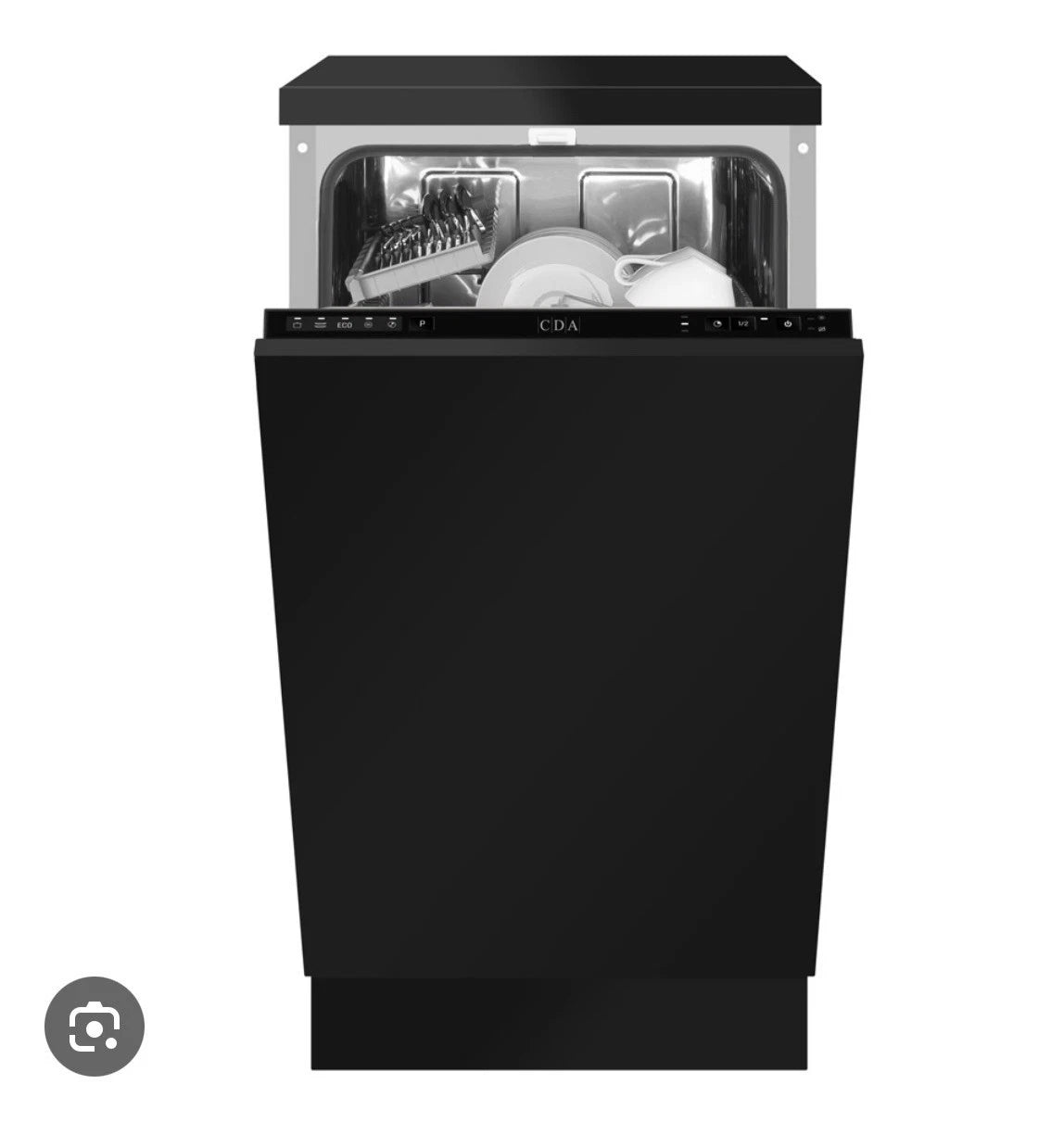 CDA SCD4509 (95) 45cm Slimline Fully Integrated Dishwasher with 9 Place Settings in Black - (New Stock) - HW182695