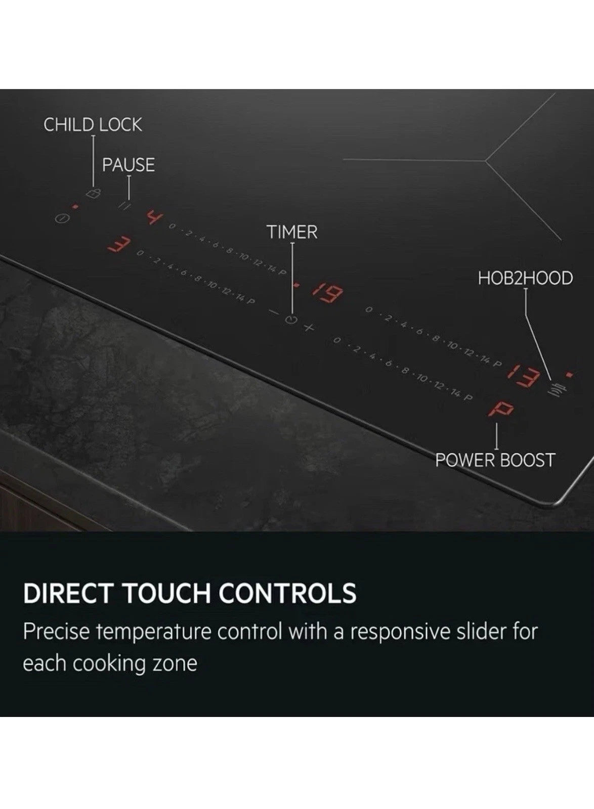 AEG 7000 Series IAX64411CB 59cm 4-Zone SenseBoil® Induction Hob in Black - Hob2Hood - (Tatty Box) - HW181823