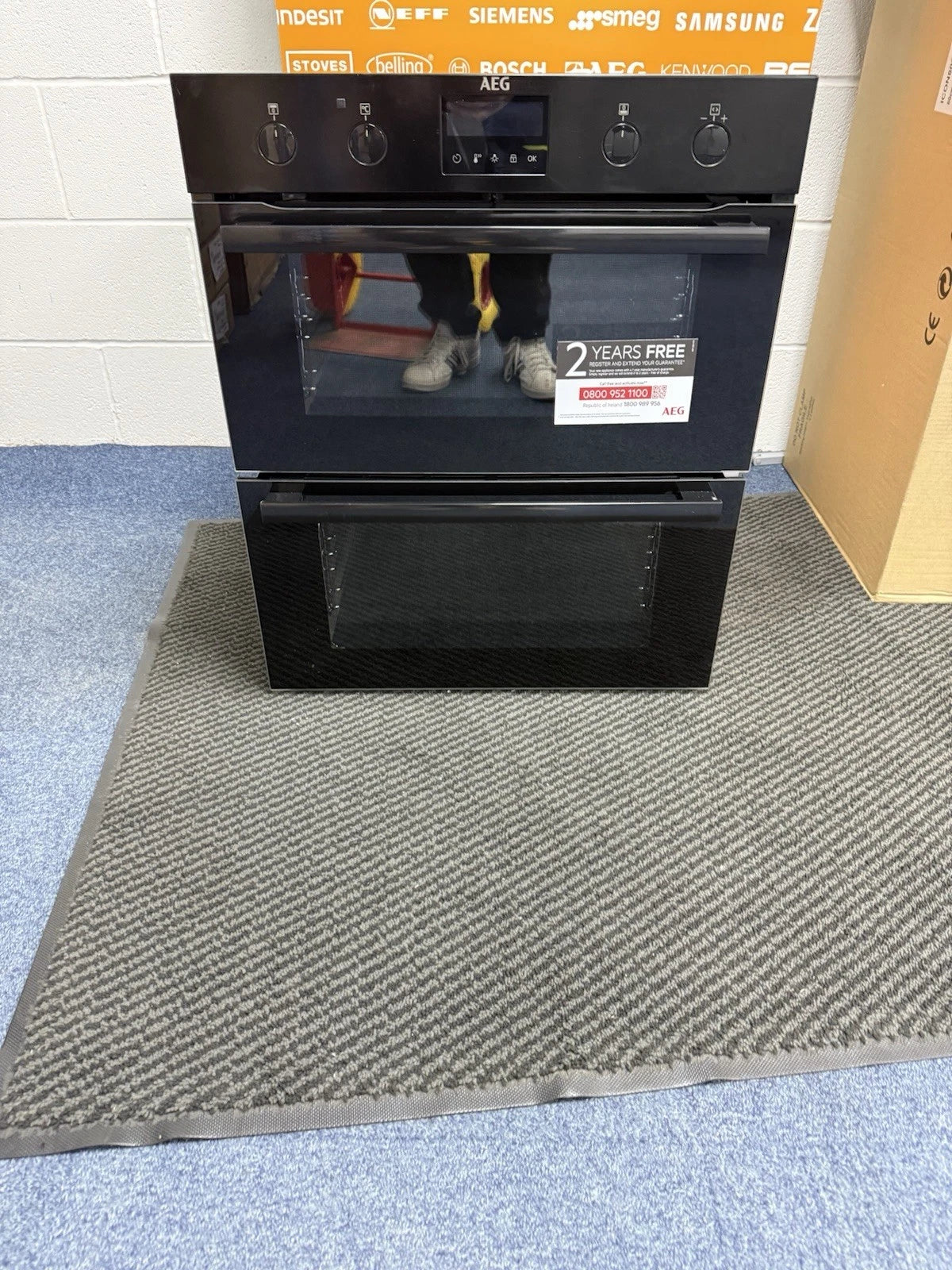 AEG DUB535060B (61) 6000 SurroundCook Built-under Electric Double Oven in Black - A/A Rated - (Ex Display Blemished) - HW182061 - MANAGERS SPECIAL PRICE £391.20