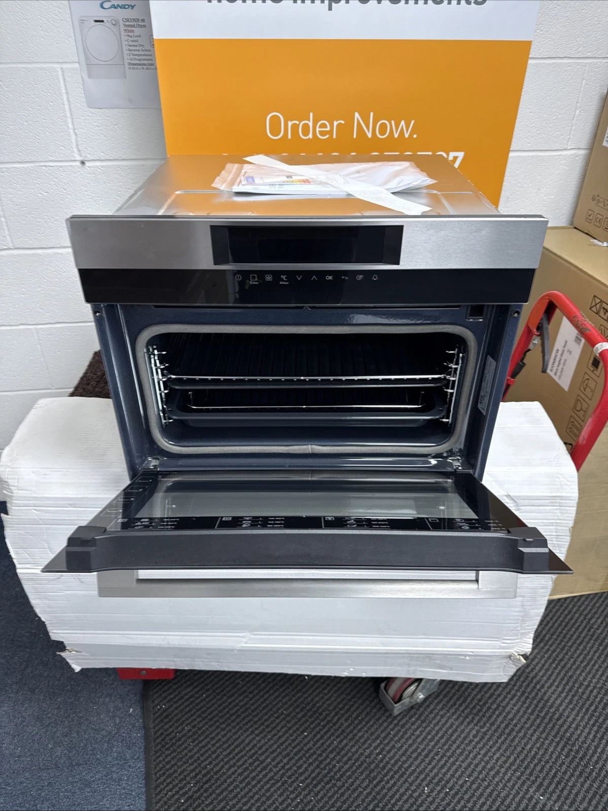 AEG KPK742220M SenseCook 43 Litre Compact Multifunction Oven with Pyrolytic Self Cleaning in Stainless Steel - A+ Rated - (Graded) - HW181900