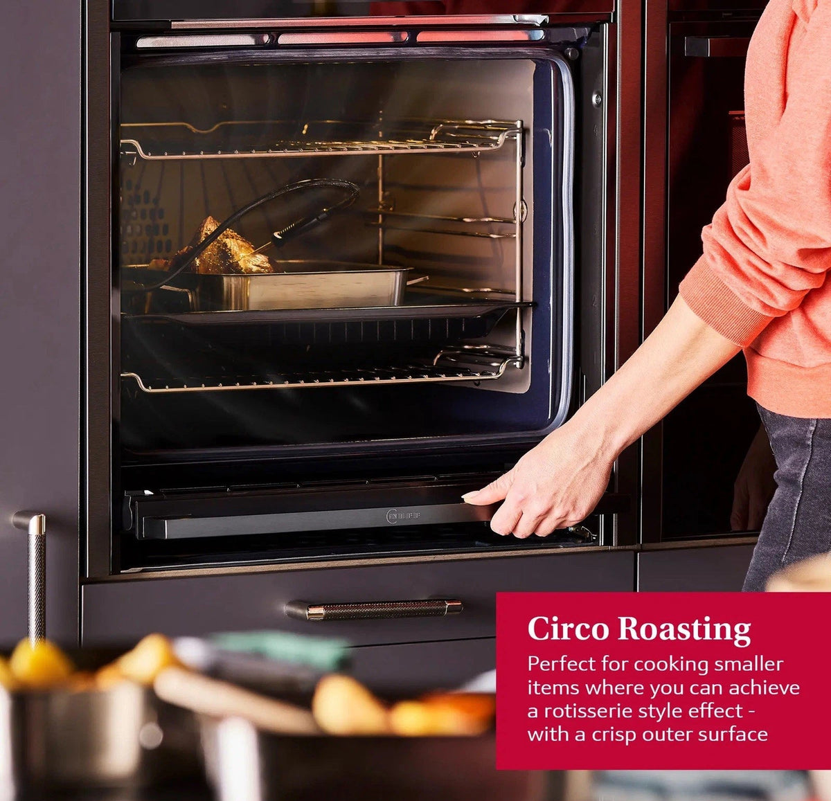 Neff N50 B6ACH7AN7B (68) Slide & Hide Built-in Single Oven with Pyrolytic Self Cleaning in Stainless Steel - A+ Rated - (Ex Display) - HW182768