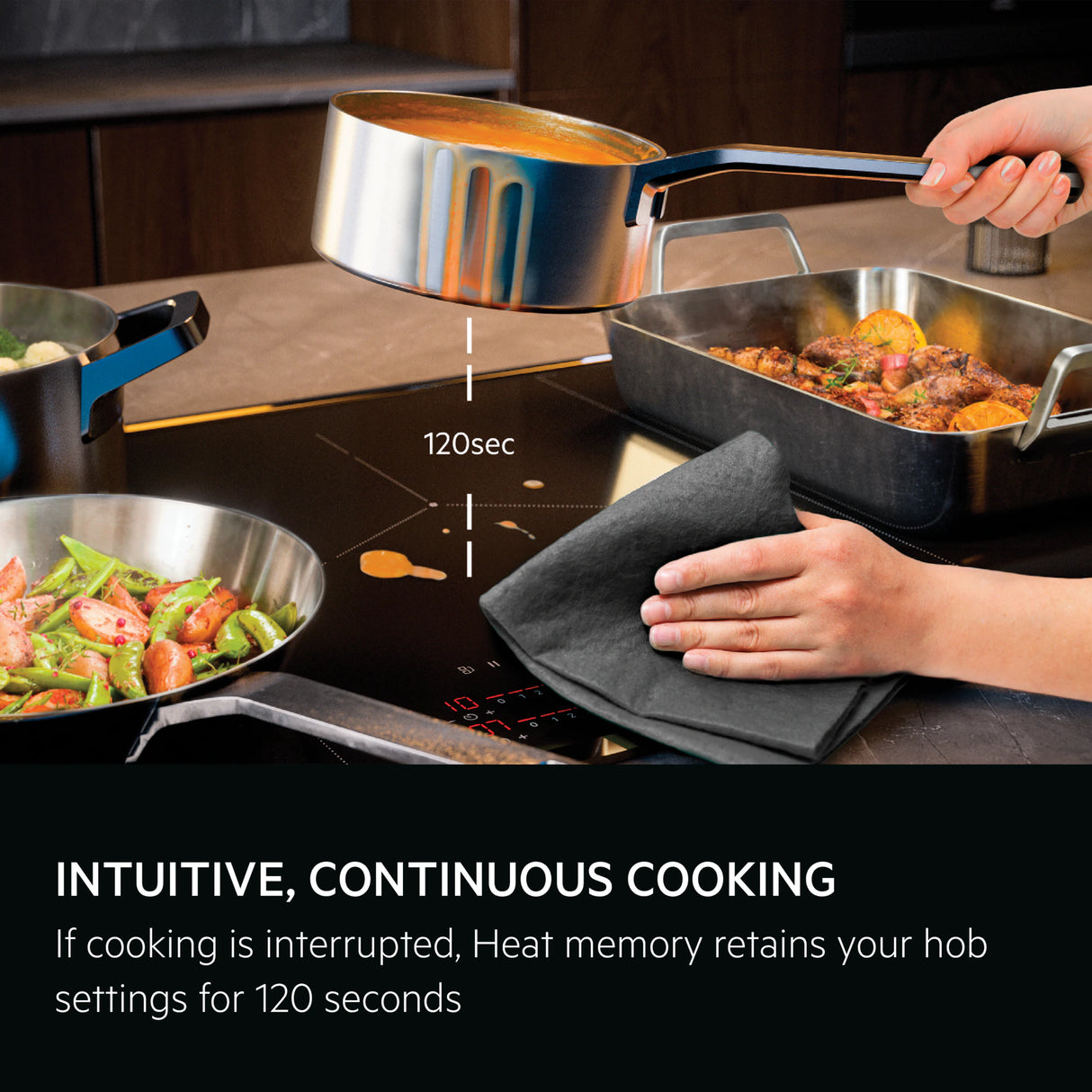 AEG NIK85M00AZ 6000 80cm MultiBridge Induction Hob SaphirMatt® - (Tatty Box) - HW182017