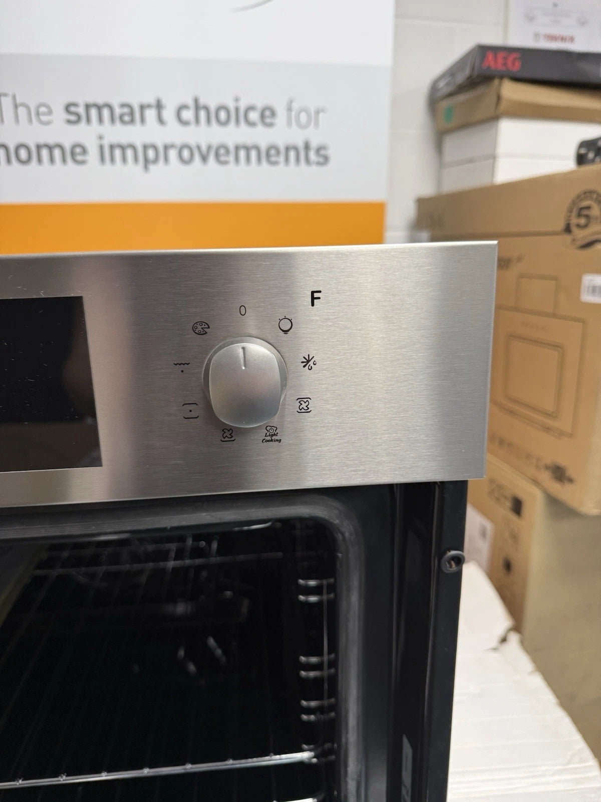 Candy (Neue) FNPX615 Built-in Electric Single Oven with 13 Amp Plug in Stainless Steel - POHW0144