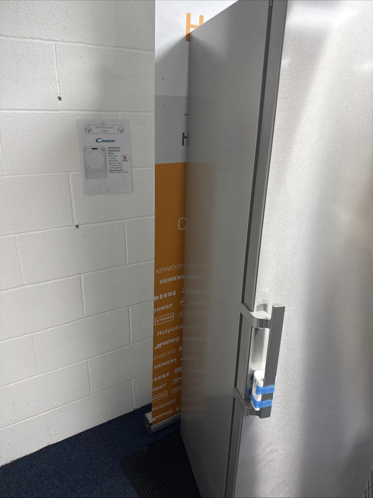 AEG 7000 ORK7M391EX 186cm Freestanding Tall Larder Fridge in Stainless Steel - E Rated - (Blemished) - HW181786