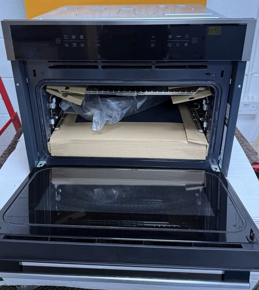 Hotpoint Cook on 3 HCW6O7HTSXUK (47) 53 Litre 950W Built-in Compact Oven with Microwave in Stainless Steel - (EX Display)- HW182647