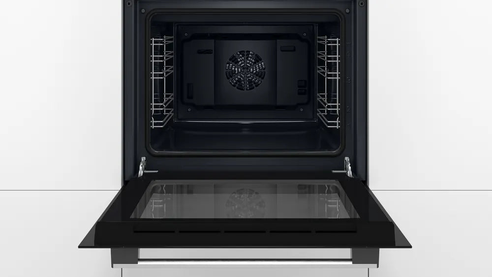 Bosch Series 2 HHF113BA0B (86) Built-In Electric Single Oven in Black with 13 Amp Plug - A Rated - HW182386