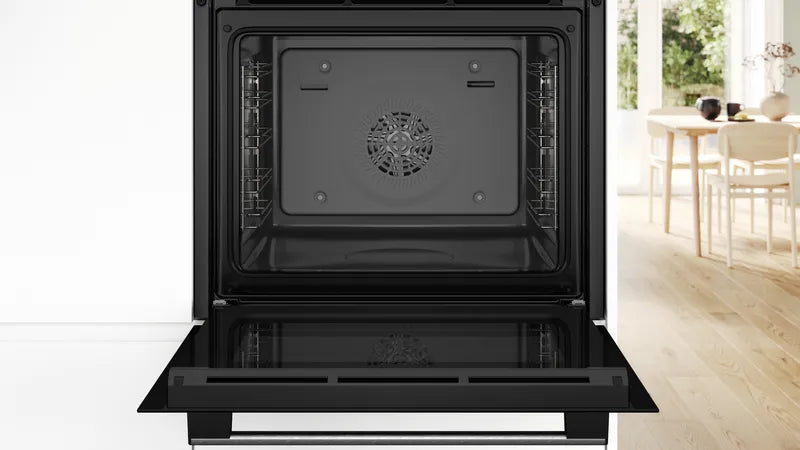 Bosch Series 4 HQA534BB3B (88) Built In Electric Single Oven with added Steam Function in Black - A+ Rated - (Ex Display) - HW182088