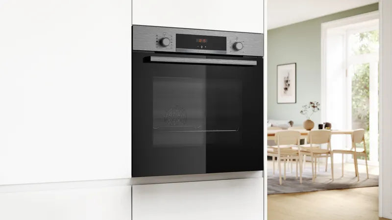 Bosch Series 4 HQA534BS3B Built In Electric Single Oven with added Steam Function in Stainless Steel - A+ Rated - HW181859