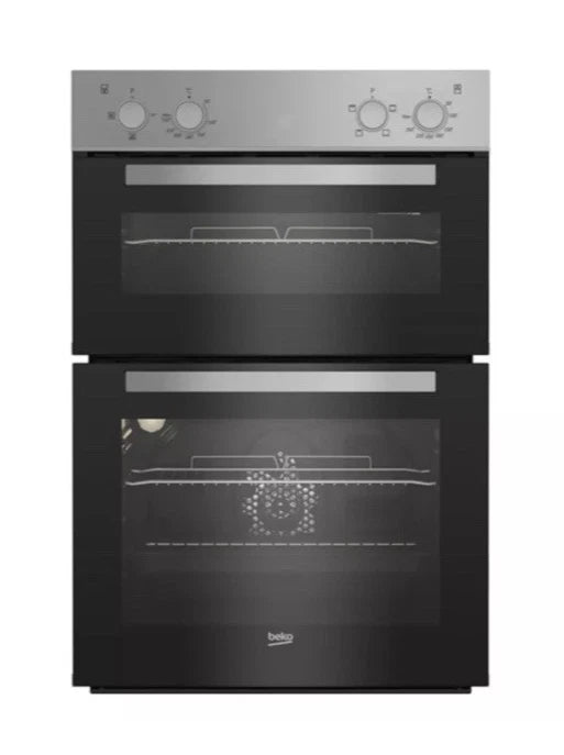 Beko RecycledNet® BBXDF21000S (97) Built In Double Oven in Silver - A/A Rated ex display HW182397