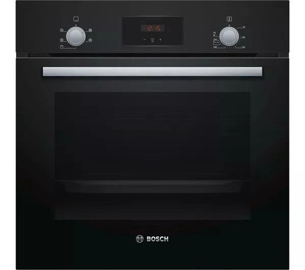 Bosch Series 2 HHF113BA0B (86) Built-In Electric Single Oven in Black with 13 Amp Plug - A Rated - HW182386