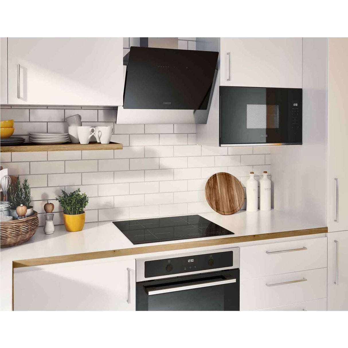 Zanussi ZIAN644K 60cm 4 Zone Induction Hob with Boil Assist in Black - HW182158-02