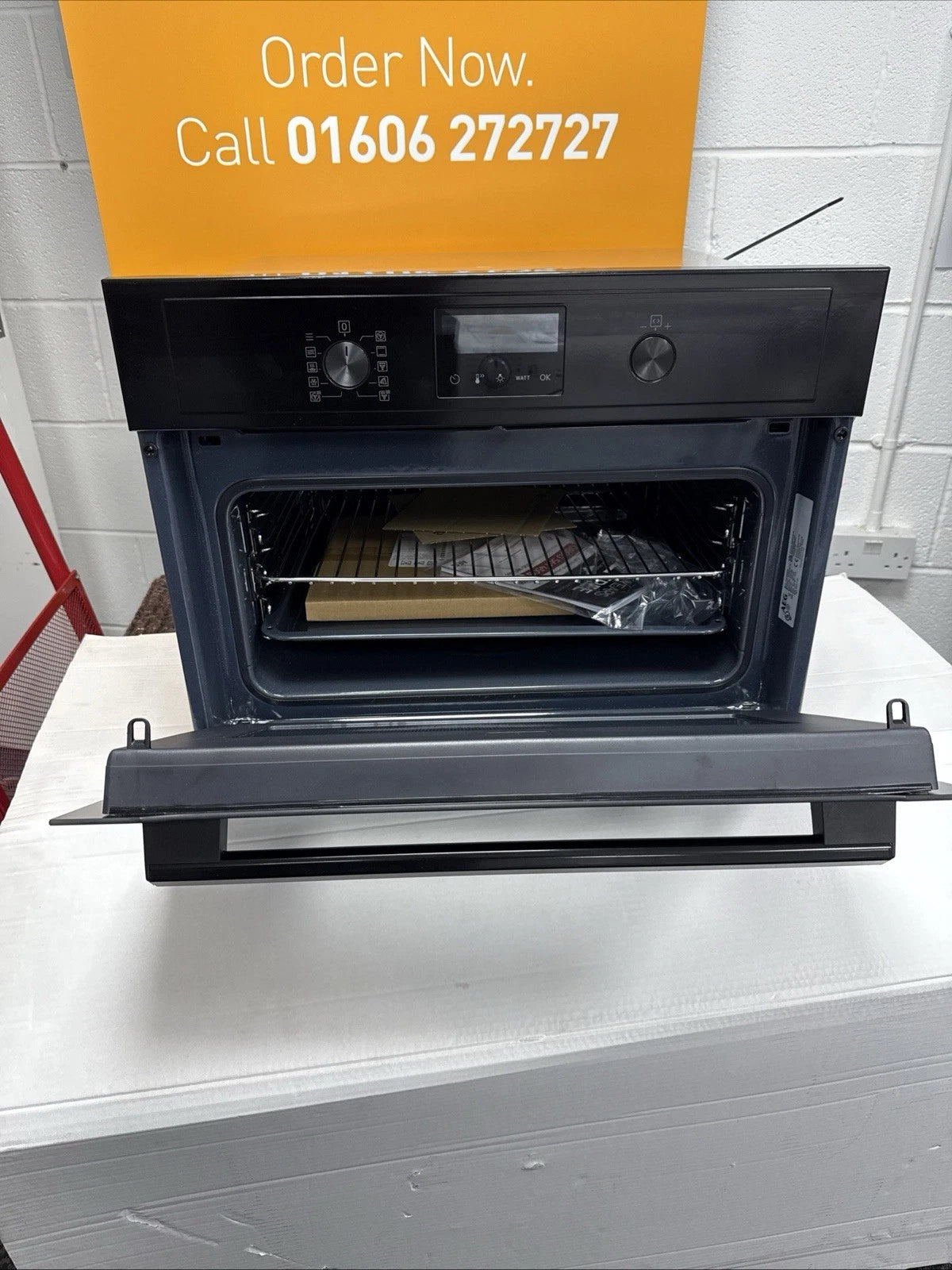 01 AEG KMX365060B (33) Built-In Combination Microwave Oven in Black - (Ex Display) - HW181833